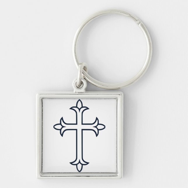 Typical Christian cross Keychain (Front)