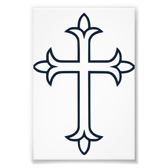 Typical Christian cross Photo Print (Front)