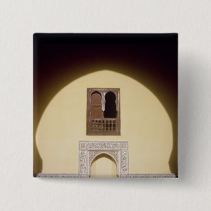 Typical Moroccan Window 2 Inch Square Button