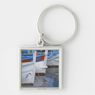 Typical Provencal fishing boats painted in 2 Keychain