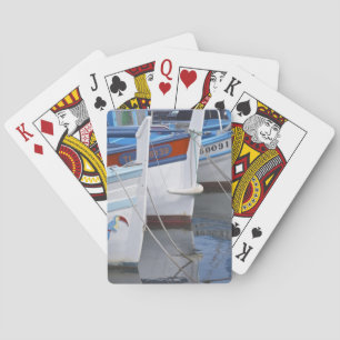 Typical Provencal fishing boats painted in 2 Playing Cards