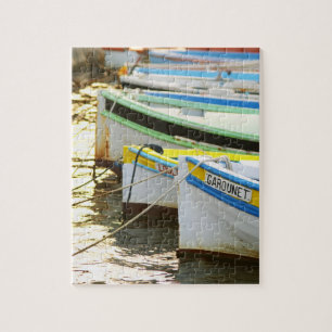 Typical Provencal fishing boats painted in Jigsaw Puzzle