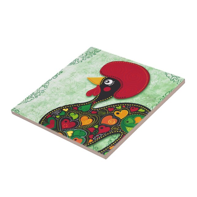 Typical Rooster of Barcelos Tile (Side)