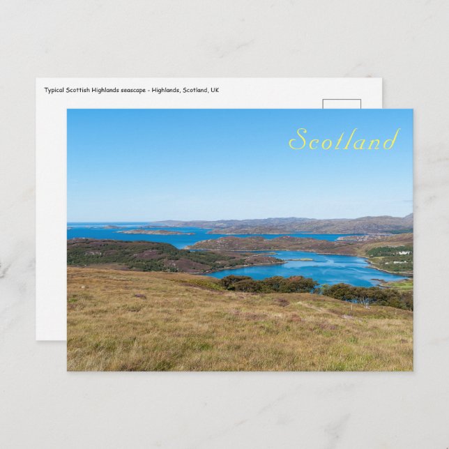 Typical Scottish Highlands seascape - Scotland Postcard (Front/Back)