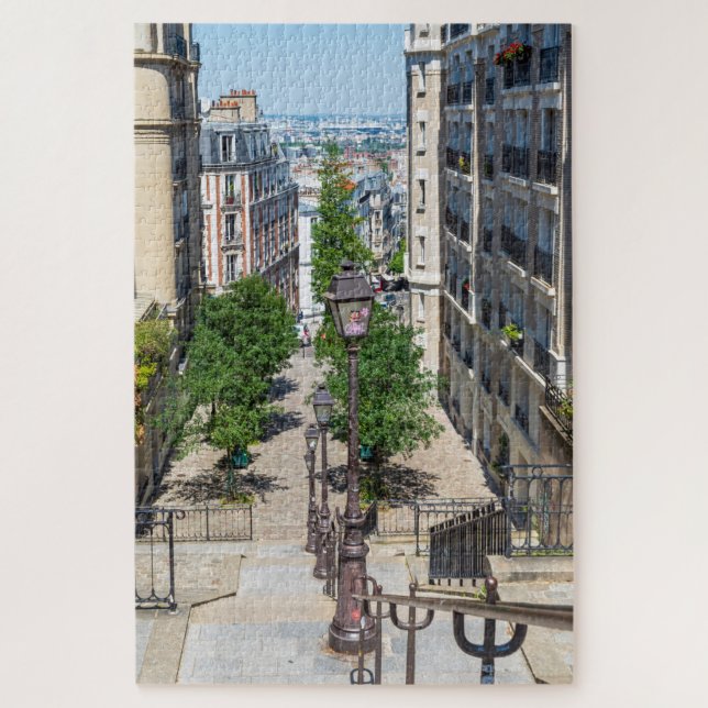 Typical staircase on Montmartre hill - Paris Jigsaw Puzzle (Vertical)