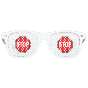 Typical Stop Sign Retro Sunglasses