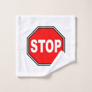 Typical Stop Sign Wash Cloth