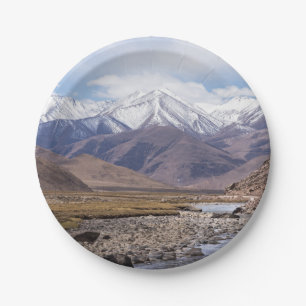 Typical Tibetan mountain landscape Paper Plate