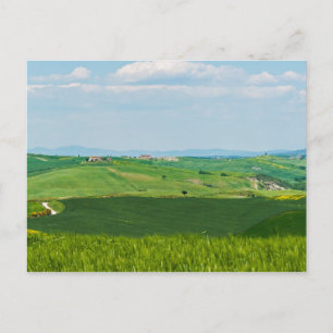 Typical Tuscany Landscape with Hills - Italy Postcard