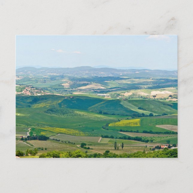 Typical Tuscany Landscape with Hills - Italy Postcard (Front)