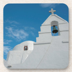 Typical whitewashed church coaster