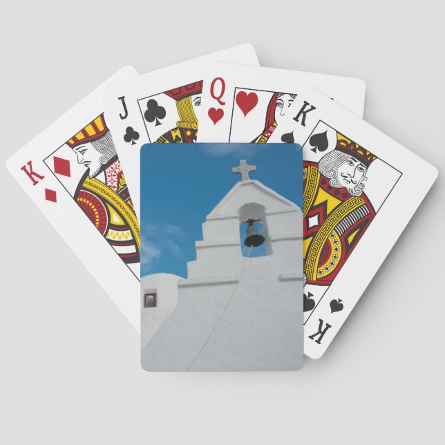 Typical whitewashed church playing cards (Back)