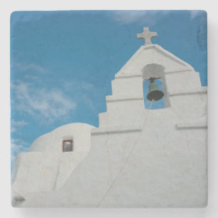 Typical whitewashed church stone coaster