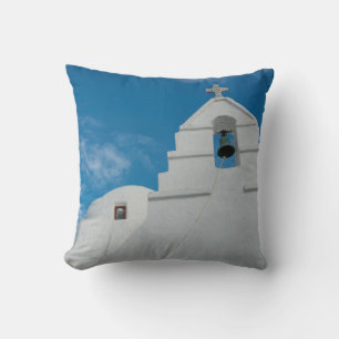 Typical whitewashed church throw pillow