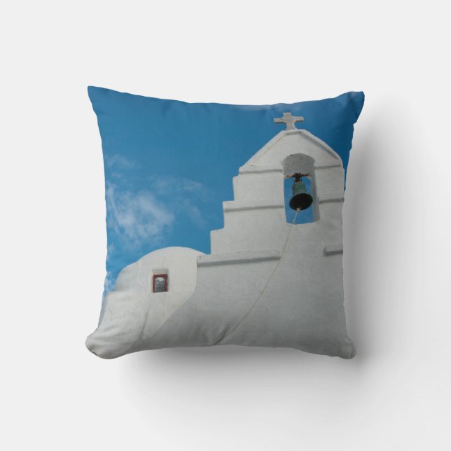 Typical whitewashed church throw pillow (Front)