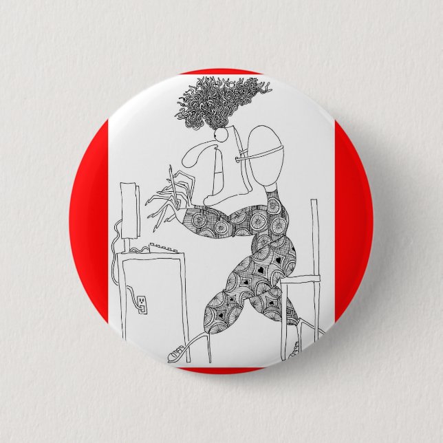 typing 2 inch round button (Front)