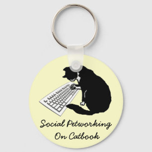 Typing Cat Keychain
