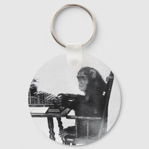 Typing Monkey Keychain
