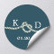 Typing the Knot Navy Blue Nautical Wedding Seal