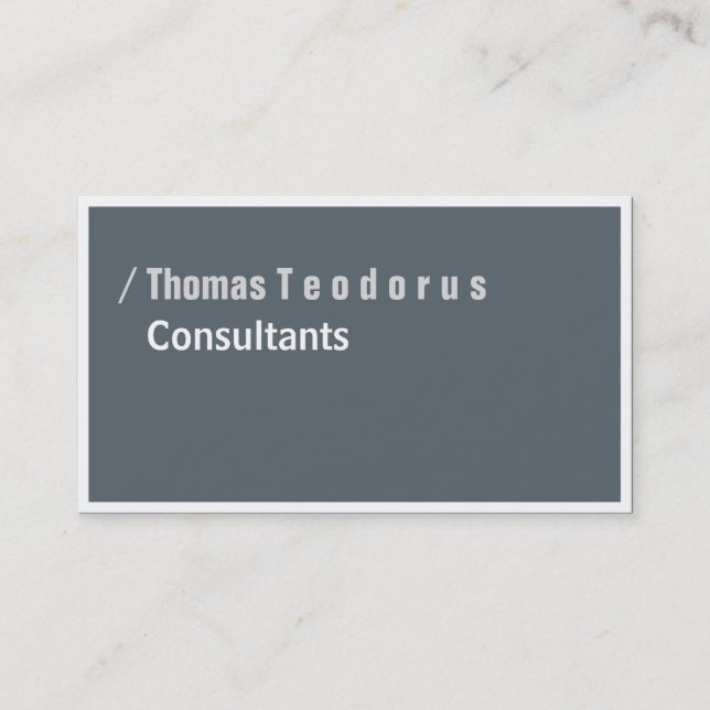 Typo and grey business card (Front)