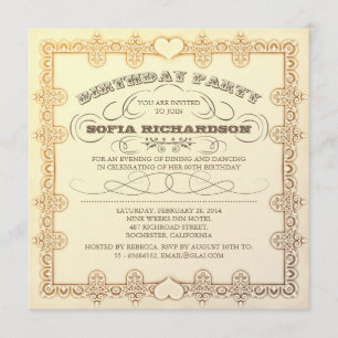TYPOGRAPHIC BIRTHDAY PARTY INVITATIONS