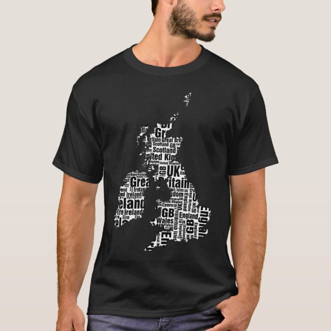 Typographic British Isles. T-Shirt (Front)