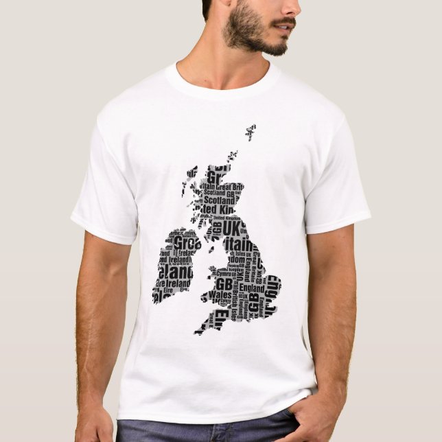 Typographic British Isles. T-Shirt (Front)