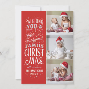 Typographic Christmas Card Three Photo