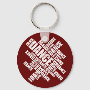 Typographic Dance (Distressed) Keychain