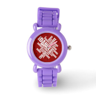 Typographic Dance (Distressed) Wrist Watch