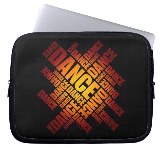 Typographic Dance (fire) Laptop Sleeve (Front)