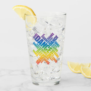 Typographic Dance Glass