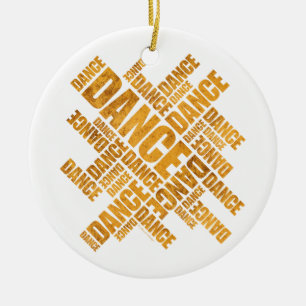 Typographic Dance (Rust) ornament