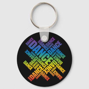 Typographic Dance (Spectrum) Keychain