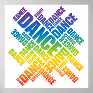 Typographic Dance (Spectrum) poster