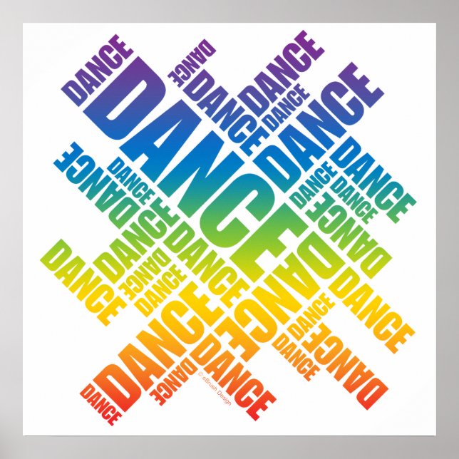 Typographic Dance (Spectrum) poster (Front)