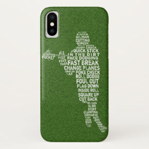 Typographic Lacrosse Player Phone Case