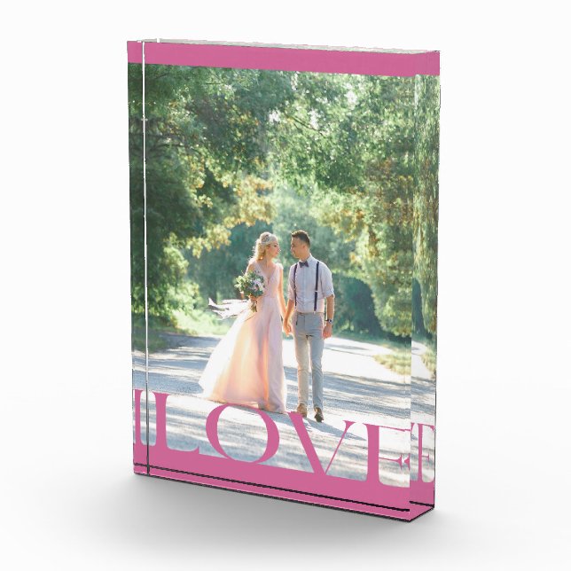 Typographic LOVE Frame Design Photo Block (Right)