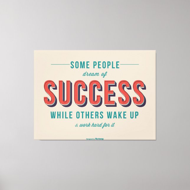 Typographic Motivational Poster Canvas Print (Front)