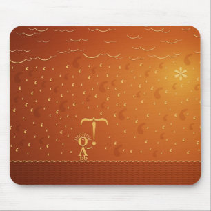Typographic Rain (Colour 2) Mouse Pad