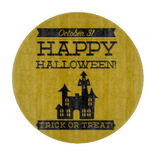 Typographic retro Halloween Cutting Board