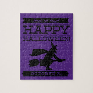 Typographic retro Halloween Jigsaw Puzzle