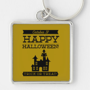 Typographic retro Halloween Keychain