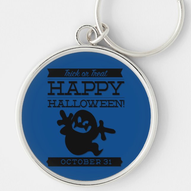 Typographic retro Halloween Keychain (Front)