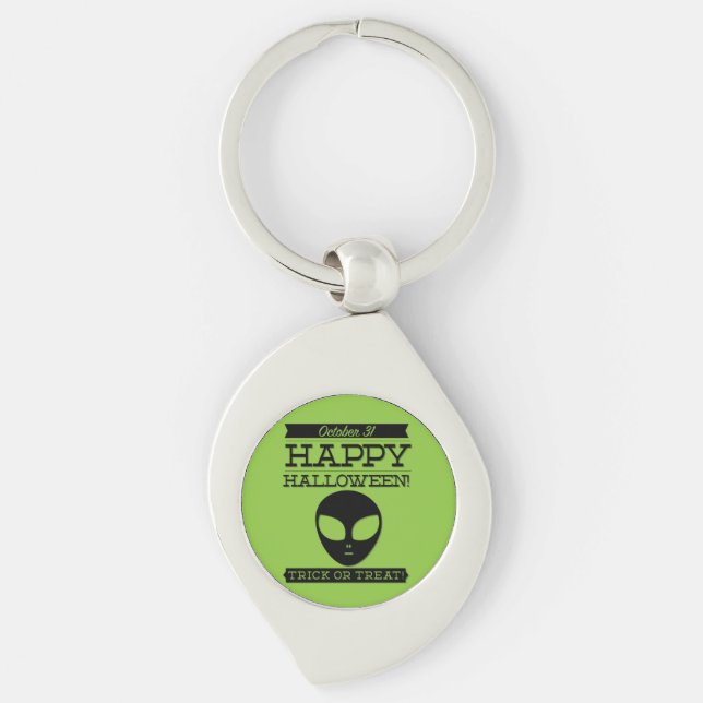 Typographic retro Halloween Keychain (Front)