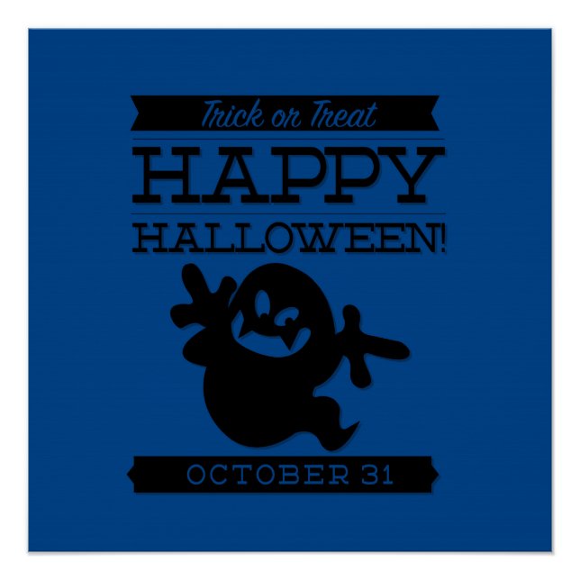 Typographic retro Halloween Poster (Front)