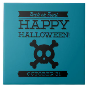 Typographic retro Halloween Tile