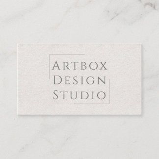 Typographic Rice Paper | Natural Business Card