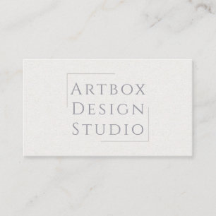 Typographic Rice Paper   White Business Card