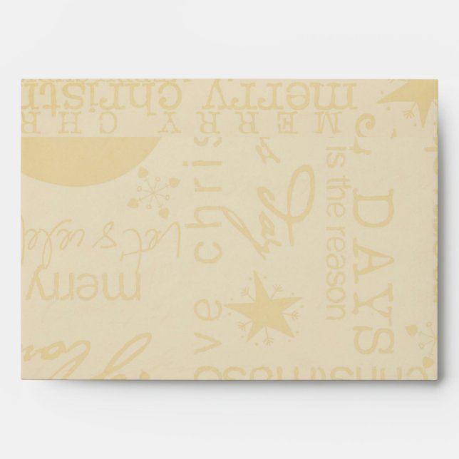 Typographie à l'ancienne Enveloppe des flocons de  (Devant)